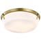 Nuvo Rowen 4-Light Flush Mount Natural Brass Etched White Glass 60/7751 - alternate 5